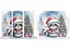 Christmas Raccoon Tumbler. Christmas Tumbler Sublimation Product Image 2