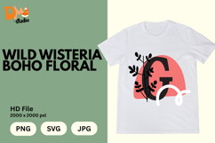 Wild Wisteria Boho Floral Monogram Product Image 1
