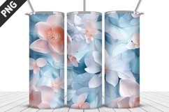 3D Flowers Tumbler Wrap | Sublimation Design | Tumble PNG Product Image 2