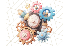 Vintage Steampunk Forest Animal PNG Clipart for Sublimation Product Image 5