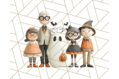 Retro Halloween Clipart Vintage PNG Graphics, 50s Holiday Product Image 5