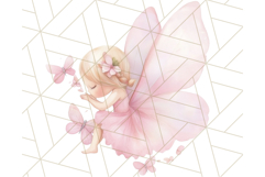 Pastel Pink Fairy Garden Clipart, Enchanted Cottagecore Png Product Image 5