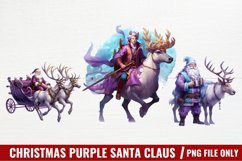 Christmas Purple Santa Claus Sublimation Product Image 1