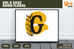 Sol &amp; Sage Boho Floral Monogram Product Image 1