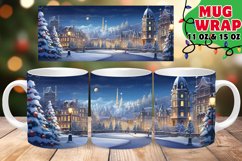 Xmas Frosty Horizon Sublimation 11oz 15oz Product Image 1