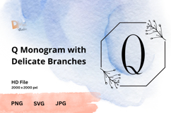 Monogram with Delicate Branches Product Image 1