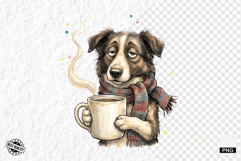 Whimsical Farm Animals Drink Coffee Clipart Product Image 1