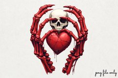 Valentines Skeleton Hand Clipart PNG Product Image 1