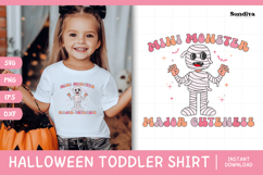 Funny Halloween Toddler Shirt Quote SVG | Mini Monster Product Image 1