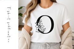 Alphabet, Letters, Monogram, Black flowers Product Image 1