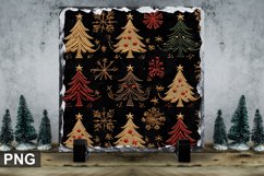 Christmas Tree Square Sublimation Slate Design Product Image 1
