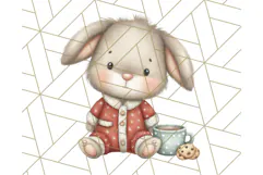 Christmas Pets in Pajamas Clipart PNG, Christmas Png Clipart Product Image 5