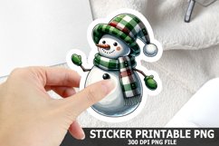 Christmas Snowman Sticker| Christmas Sticker PNG Design Product Image 1