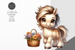 Pony clipart, Nursery clipart, Animals clipart Product Image 1