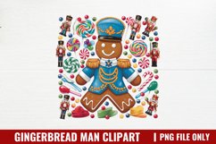 Gingerbread Man Clipart PNG Product Image 1