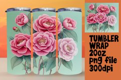 20oz Sublimation Wrap - Watercolor Flower Tumbler Product Image 1