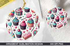 Pattern Stained Glass Ornament PNG ,Digital Download File Product Image 1