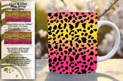 Stylish Leopard Mug Wrap - Gradient Design 11oz 15oz Product Image 1