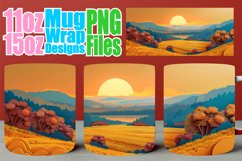 Sublimation Mug Wrap - Springtime Scenic Landscape Product Image 1