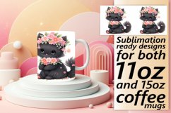 Spring Breeze Cat Watercolor Sublimation Wrap - Playful Desi Product Image 1