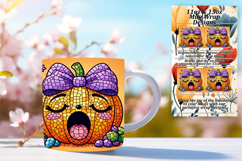 Trendy 11oz Mug Wrap Png Template , Cute Pumpkin Product Image 1