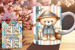 Customized Png For 15oz Mug Wrap , Teddy Bear Product Image 1