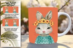 Whimsical Floral Bunny Wrap for 11oz/15oz Mug Product Image 1