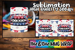 Happy hearts sublimation mug wrap, Patriotic Product Image 1