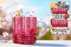 Spring Floral Stripe Mug Wrap - Sublimation Wonder Product Image 1