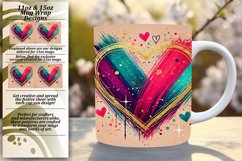 BEAUTY 15oz Mug Wrap PNG Design , Heart Product Image 1