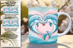 Vibrant 11oz Mug Wrap Png Template , Valentines Product Image 1
