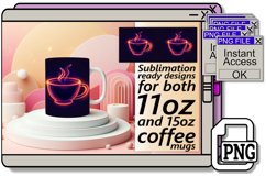 Neon Radiance: 15oz Mug Sublimation Delights 11oz Product Image 1