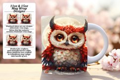Cute Spring Owl Mug Wrap for Sublimation Product Image 1