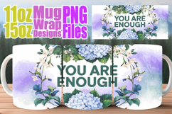 Inspired dreams sublimation mug wrap, Quote Product Image 1