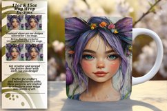 Sophisticated 15oz Mug Wrap Png Design , Fairy Product Image 1