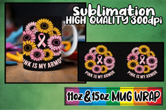 Happy adventures 11oz 15oz sublimation wrap, Breast Cancer Product Image 1