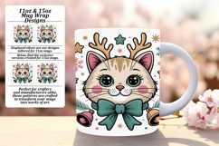Vivid 15oz Mug Wrap Png Template , Cute Christmas Product Image 1