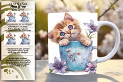 Floral Watercolor Animals Mug Wrap Designs 11oz/15oz Product Image 1