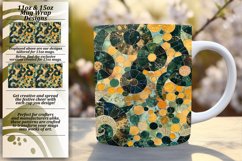 Glitter Flower Mug Wrap Sublimation Art 11oz 15oz Product Image 1