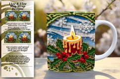 Gorgeous 15oz Mug Wrap Png Design , 3D Xmas Product Image 1