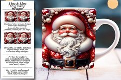 Radiant Glitter Charm: 3D Christmas Mug Wrap Product Image 1