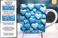 Glossy Elegance: 3D Heart Mug Wrap Sublimation Product Image 1