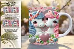 Cute 15oz Mug Wrap Png Artwork , Sweet Animals Product Image 1