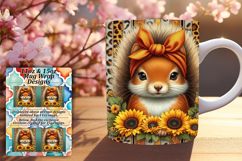 Charming 15oz Mug Wrap Png Template , Cute Animals Product Image 1