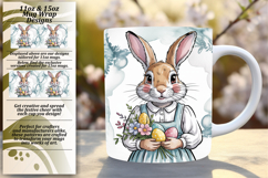 Elegant 15oz Mug Wrap Png Artwork , Easter Bunny Product Image 1