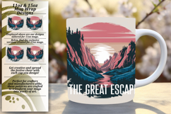 Lovely 15oz Mug Wrap Png Design , Adventure Product Image 1