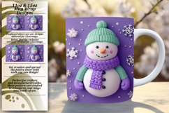 Snowman 3D Wrap for Mug Holiday Season PNG Product Image 1