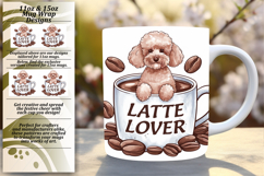 Bright 11oz Mug Wrap Png Artwork , Coffee Dog Product Image 1