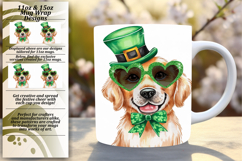 Modern 11oz Mug Wrap Png Template , St Patrick Product Image 1
