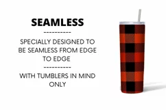 Buffalo Plaid Tumbler Sublimation | Taper & Straight Product Image 3